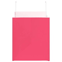 vidaXL Papperspåsar 250 st med handtag rosa 32x22x24 cm
