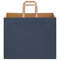 vidaXL Papperspåsar 50 st med handtag blå 32x22x24 cm