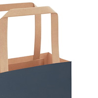 vidaXL Papperspåsar 50 st med handtag blå 32x22x24 cm