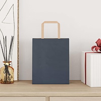 vidaXL Papperspåsar 250 st med handtag blå 18x8x22 cm