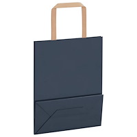 vidaXL Papperspåsar 250 st med handtag blå 18x8x22 cm
