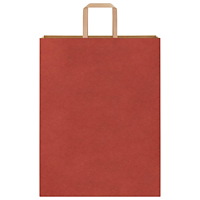 vidaXL Papperspåsar 50 st med handtag röd 32x12x42 cm