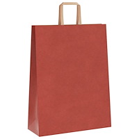 vidaXL Papperspåsar 50 st med handtag röd 32x12x42 cm