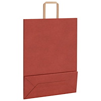 vidaXL Papperspåsar 50 st med handtag röd 32x12x42 cm