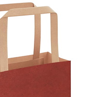 vidaXL Papperspåsar 50 st med handtag röd 32x12x42 cm
