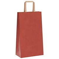 vidaXL Papperspåsar 250 st med handtag röd 21x11x36 cm