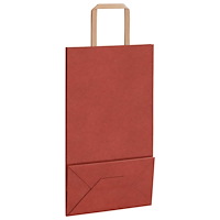 vidaXL Papperspåsar 250 st med handtag röd 21x11x36 cm