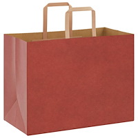 vidaXL Papperspåsar 250 st med handtag röd 32x17x25 cm
