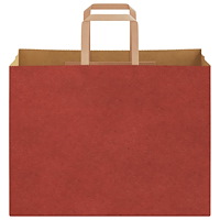 vidaXL Papperspåsar 250 st med handtag röd 32x17x25 cm