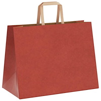 vidaXL Papperspåsar 250 st med handtag röd 32x17x25 cm