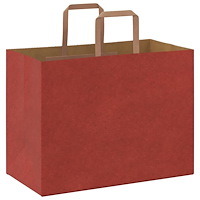 vidaXL Papperspåsar 250 st med handtag röd 32x17x25 cm