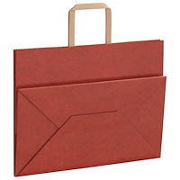 vidaXL Papperspåsar 250 st med handtag röd 32x17x25 cm