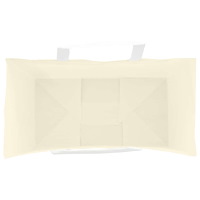 vidaXL Papperspåsar 250 st med handtag gul 21x11x28 cm
