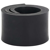 vidaXL Gummikant för snöplog svart 100x8x1 cm