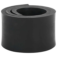 vidaXL Gummikant för snöplog svart 120x8x1 cm
