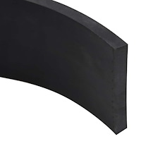 vidaXL Gummikant för snöplog svart 250x8x1 cm