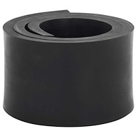 vidaXL Gummikant för snöplog svart 120x10x1 cm