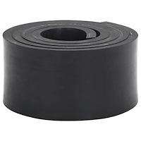 vidaXL Gummikant för snöplog svart 200x10x1 cm