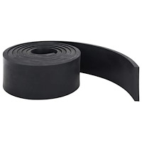 vidaXL Gummikant för snöplog svart 250x10x1 cm