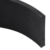 vidaXL Gummikant för snöplog svart 250x10x1 cm
