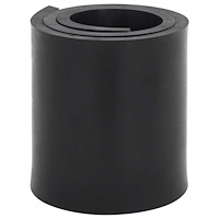 vidaXL Gummikant för snöplog svart 100x15x1 cm