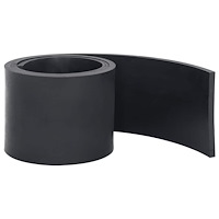 vidaXL Gummikant för snöplog svart 200x15x1 cm