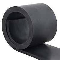 vidaXL Gummikant för snöplog svart 200x15x1 cm