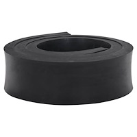 vidaXL Gummikant för snöplog svart 200x8x2 cm