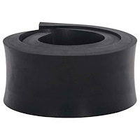 vidaXL Gummikant för snöplog svart 80x10x2 cm