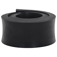 vidaXL Gummikant för snöplog svart 100x10x2 cm