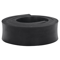 vidaXL Gummikant för snöplog svart 180x10x2 cm