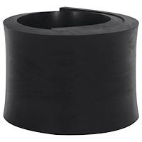vidaXL Gummikant för snöplog svart 80x15x2 cm