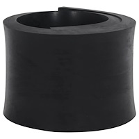 vidaXL Gummikant för snöplog svart 120x15x2 cm