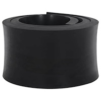 vidaXL Gummikant för snöplog svart 200x15x2 cm