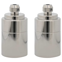 vidaXL Lamphållare 2 st Satin Nickel E27