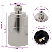 vidaXL Lamphållare 2 st Satin Nickel E27
