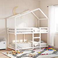 vidaXL Tak till barnsäng vit 213x85,5x144,5 cm massiv furu