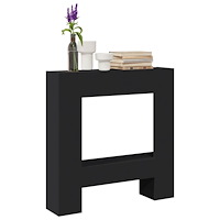 vidaXL Spiselkrans svart 81x18x82 cm konstruerat trä