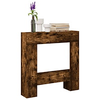 vidaXL Spiselkrans rökfärgad ek 81x18x82 cm konstruerat trä