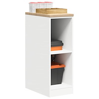 vidaXL Förvaringsskåp för garage vit 30x51x85 cm massivt trä furu