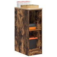 vidaXL Förvaringsskåp för garage rökt ek 30x51x85 cm massivt trä furu