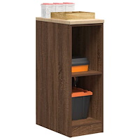vidaXL Förvaringsskåp för garage brun ek 30x51x85 cm massivt trä furu