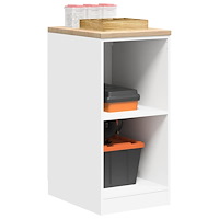 vidaXL Förvaringsskåp för garage vit 40x51x85 cm massivt trä furu