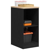 vidaXL Garageskåp svart 40x51x85 cm massiv trä furu