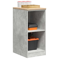 vidaXL Förvaringsskåp för garage Betonggrå 40x51x85cm massivt trä furu
