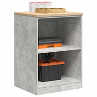 vidaXL Förvaringsskåp för garage Betonggrå 60x51x85cm massivt trä furu