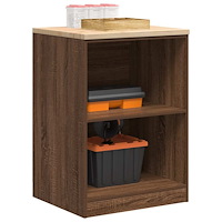 vidaXL Förvaringsskåp för garage brun ek 60x51x85 cm massivt trä furu