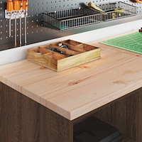 vidaXL Förvaringsskåp för garage brun ek 60x51x85 cm massivt trä furu