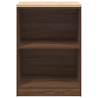 vidaXL Förvaringsskåp för garage brun ek 60x51x85 cm massivt trä furu