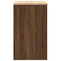vidaXL Förvaringsskåp för garage brun ek 60x51x85 cm massivt trä furu